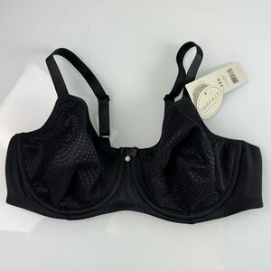 Parfait Lingerie Bra Solid Black Pearl Non Padded Seamless Minimizer Smooth Knit